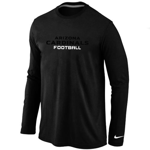 Nike Arizona Cardinals Authentic Font Long Sleeve NFL T-Shirt - Black